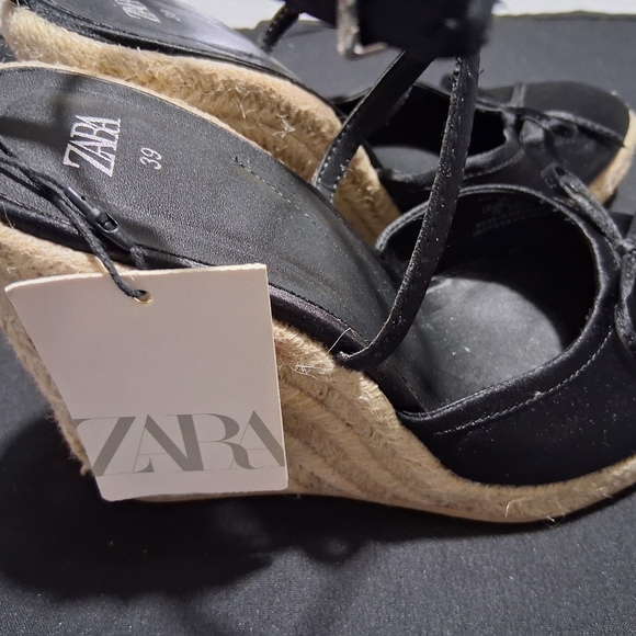Zara Women's Black Espadrille Flats - Picture 5 of 10